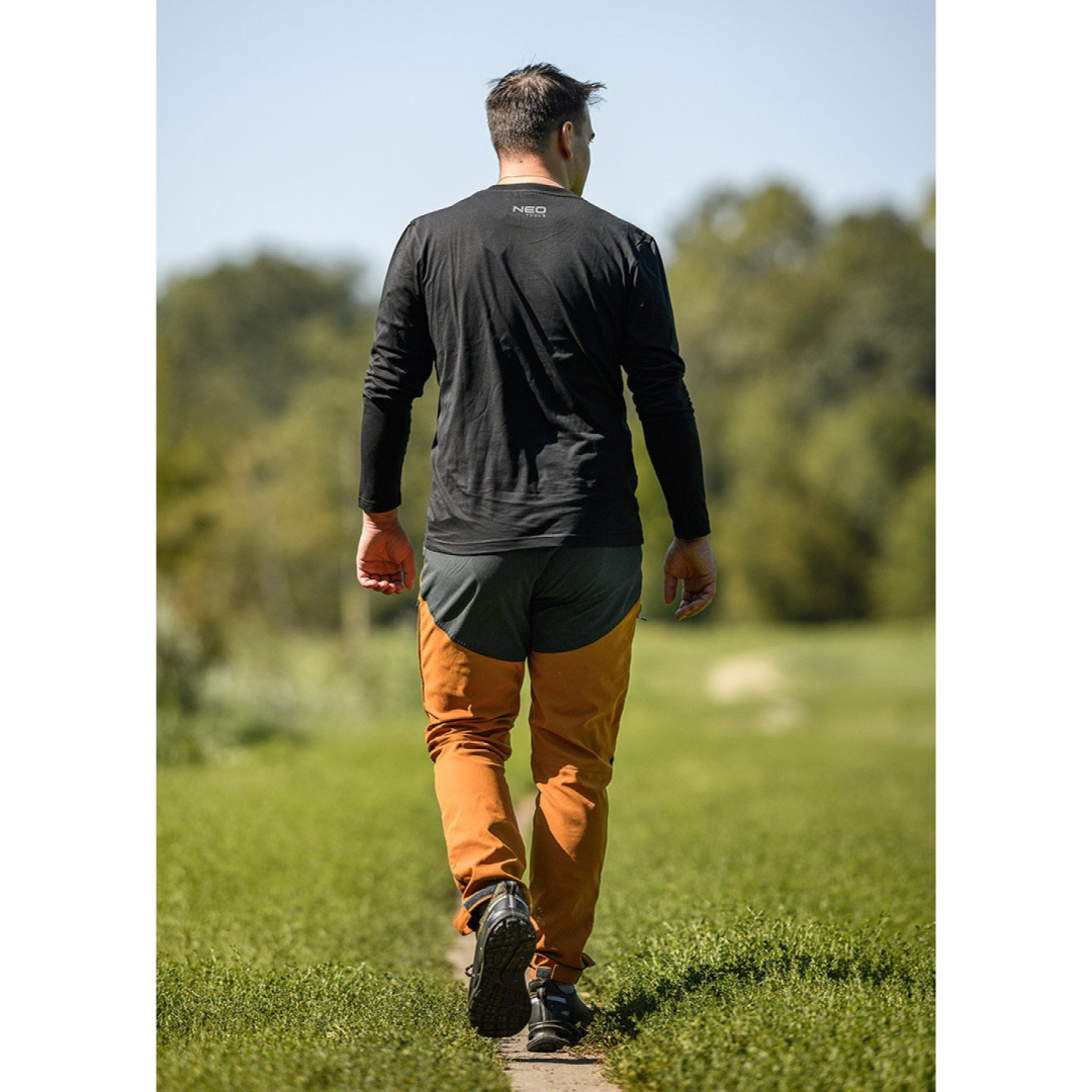 OUTDOOR darbinės kelnės, 4 krypčių ruožas, garstyčių pilka, dydis M 4