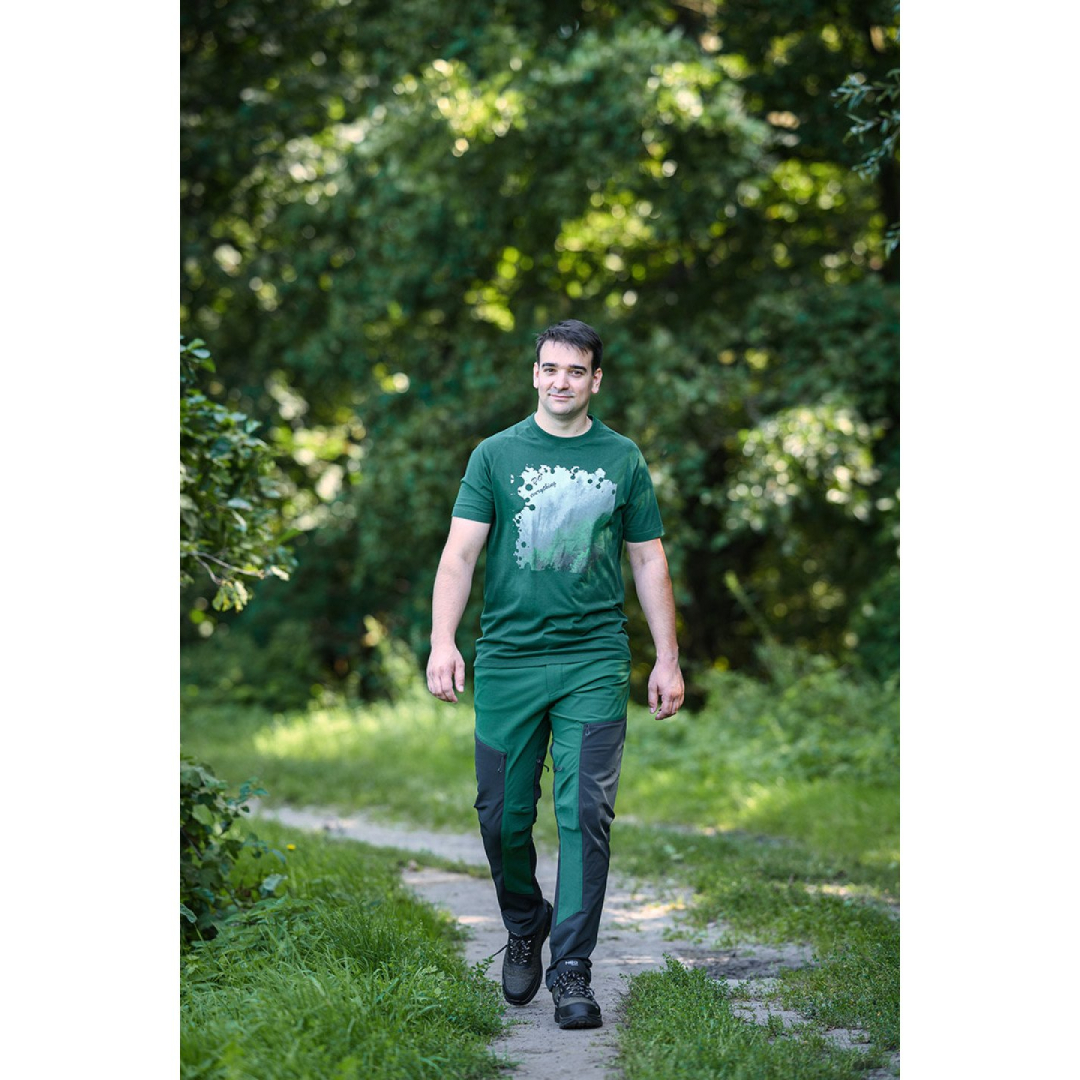 OUTDOOR darbinės kelnės, 4 krypčių ruožas, žaliai pilka, dydis XL 2 OUTDOOR darbinės kelnės, 4 krypčių ruožas, žaliai pilka, dydis XL 2