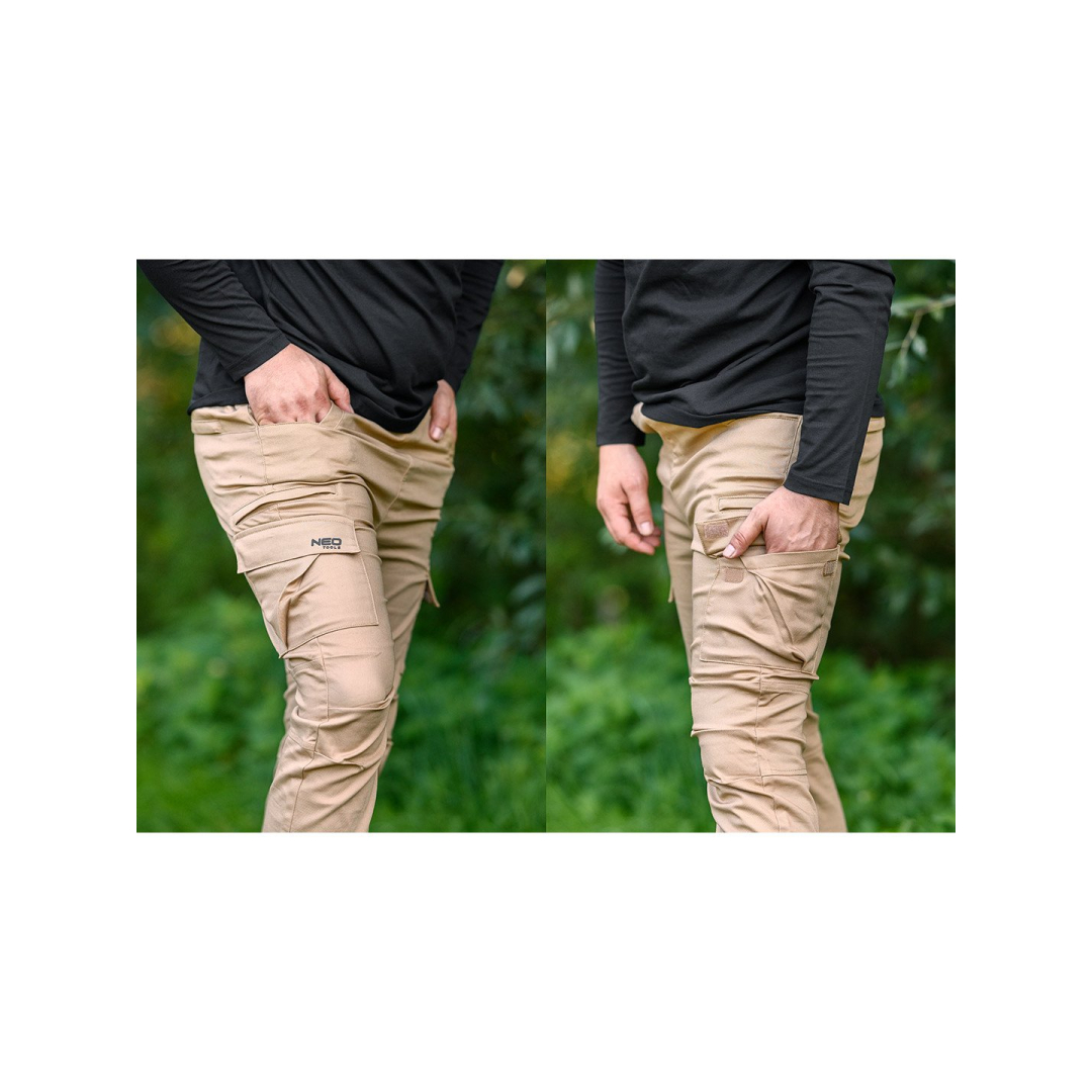 OUTDOOR darbinės kelnės, jogger tipo, smėlio spalvos, dydis L 2