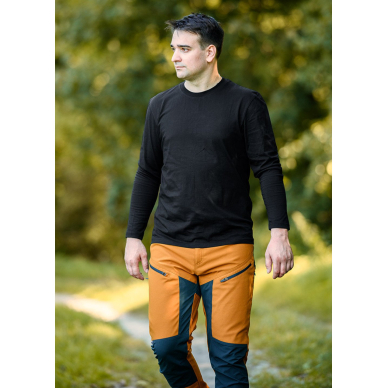 OUTDOOR darbinės kelnės, 4 krypčių ruožas, garstyčių pilka, dydis XXXL 2