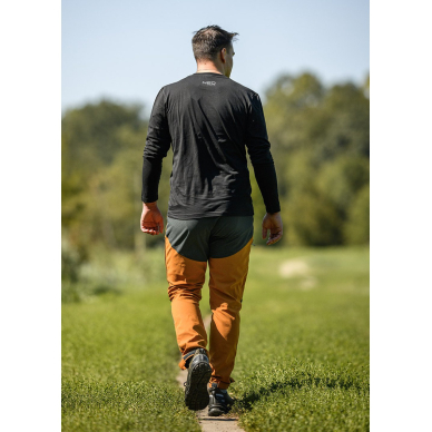 OUTDOOR darbinės kelnės, 4 krypčių ruožas, garstyčių pilka, dydis XXXL 4 OUTDOOR darbinės kelnės, 4 krypčių ruožas, garstyčių pilka, dydis XXXL 4