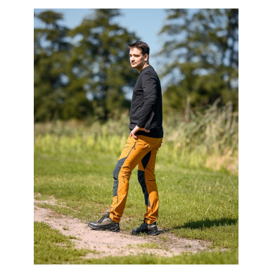 OUTDOOR darbinės kelnės, 4 kryptimis, garstyčių spalvos, dydis XXL 2 OUTDOOR darbinės kelnės, 4 kryptimis, garstyčių spalvos, dydis XXL 2