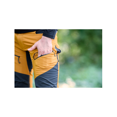 OUTDOOR darbinės kelnės, 4 kryptimis, garstyčių spalvos, dydis XXL 5