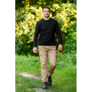 OUTDOOR darbinės kelnės, jogger tipo, smėlio spalvos, dydis M 4