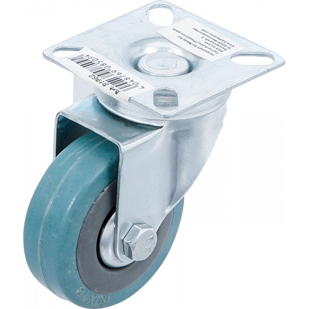 Pasukamas ratukas | Guma | su montavimo plokšte | Ø 50 mm (81962) Pasukamas ratukas | Guma | su montavimo plokšte | Ø 50 mm (81962)