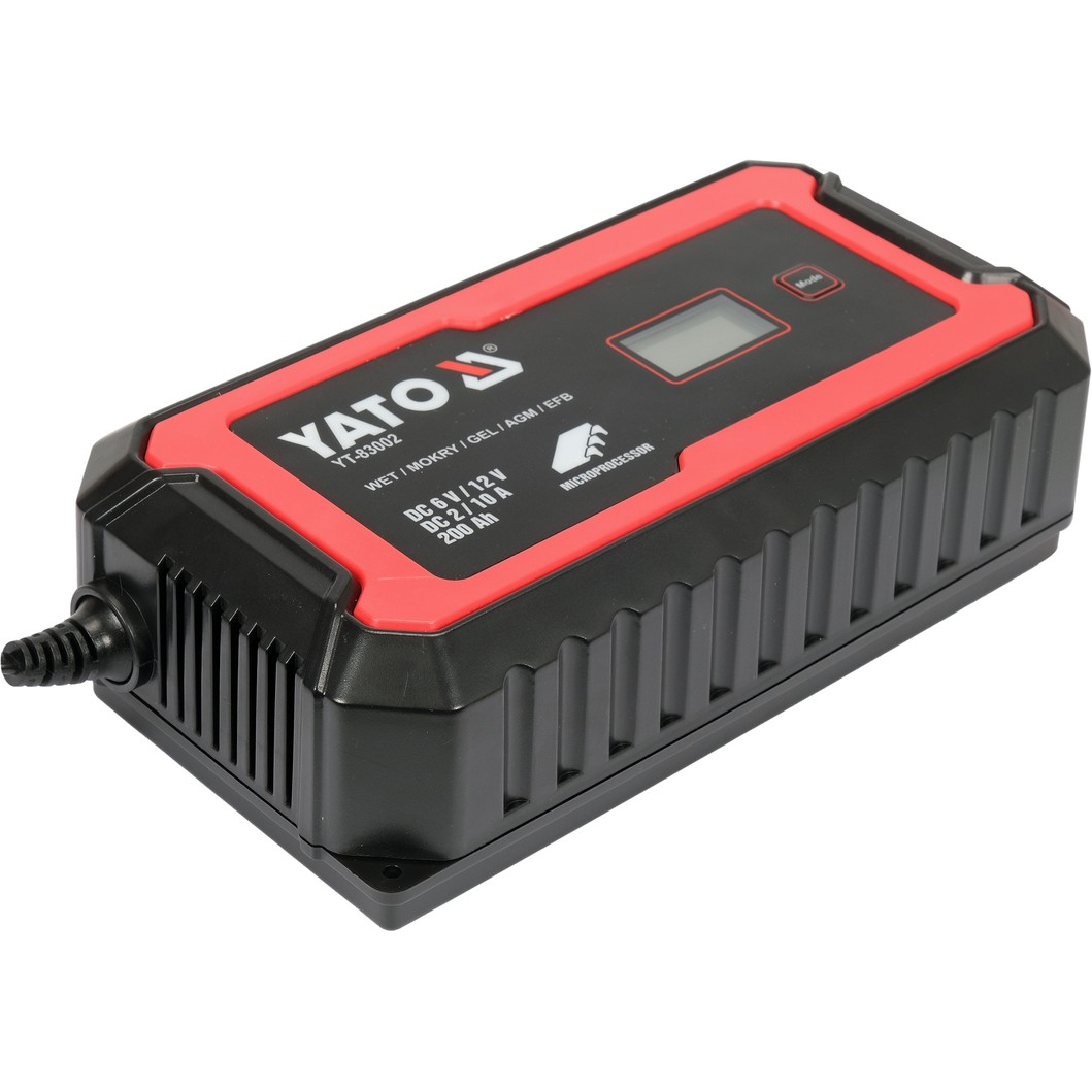 Pakrovėjas 6 V ir 12 V akumuliatorių įkrovimui Yato, 6V/2A, 12V/10A Pakrovėjas 6 V ir 12 V akumuliatorių įkrovimui Yato, 6V/2A, 12V/10A