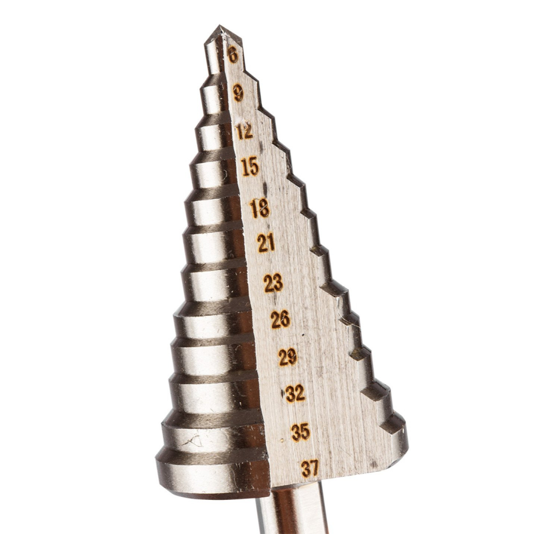 Pakopinis grąžtas 6-37 mm 6 Pakopinis grąžtas 6-37 mm 6