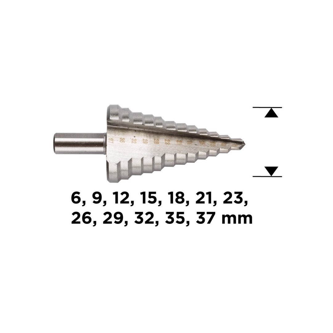 Pakopinis grąžtas 6-37 mm 8