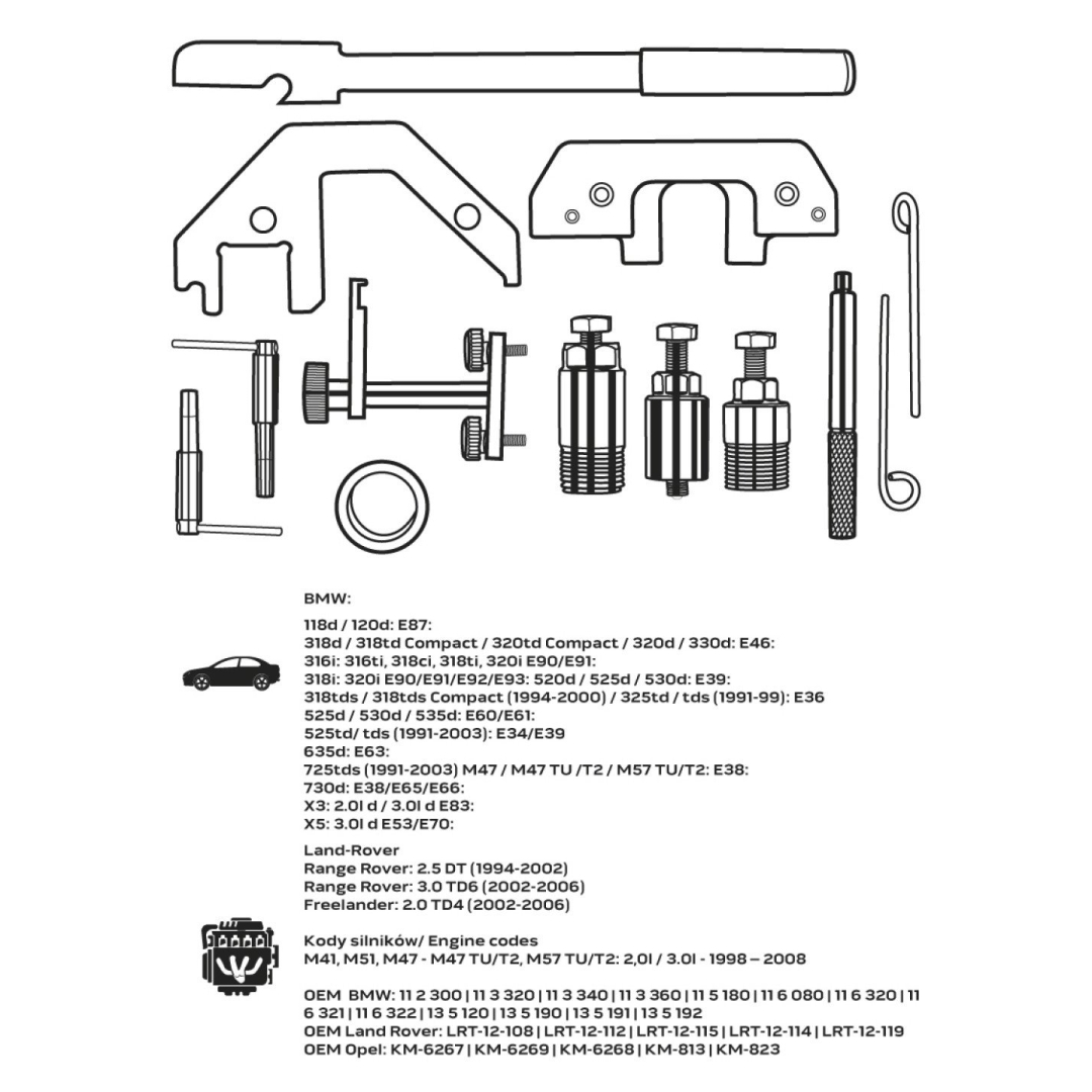 Paskirstymo veleno fiksavimo komplektas - BMW disel engine 7