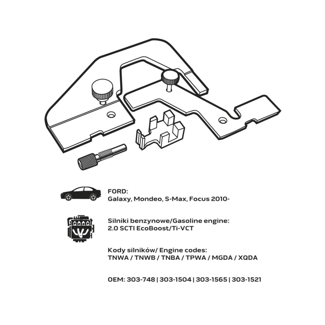 Paskirstymo veleno fiksavimo komplektas - Ford ECOBOOST benzininiam varikliui 6 Paskirstymo veleno fiksavimo komplektas - Ford ECOBOOST benzininiam varikliui 6