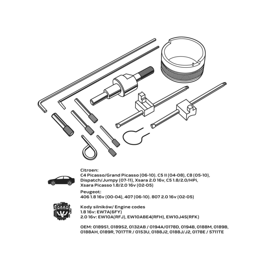 Paskirstymo veleno fiksavimo komplektas - PSA benzininiam varikliui 6