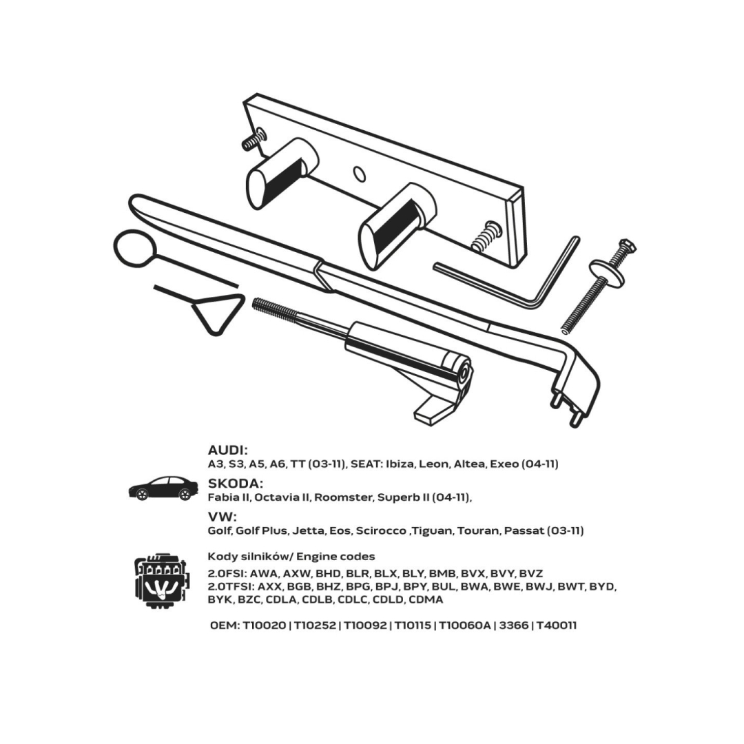 Paskirstymo veleno fiksavimo komplektas - VAG benzininiam varikliui 7
