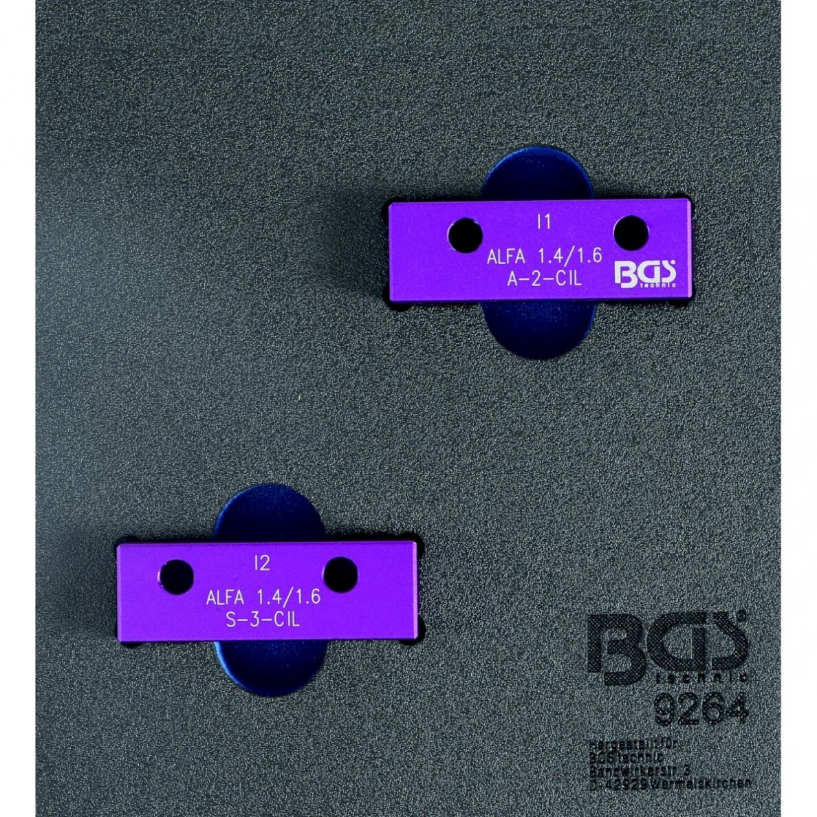 Paskirstymo veleno fiksavimo įrankiai Alfa Romeo 1.6l 16V (9264) Paskirstymo veleno fiksavimo įrankiai Alfa Romeo 1.6l 16V (9264)