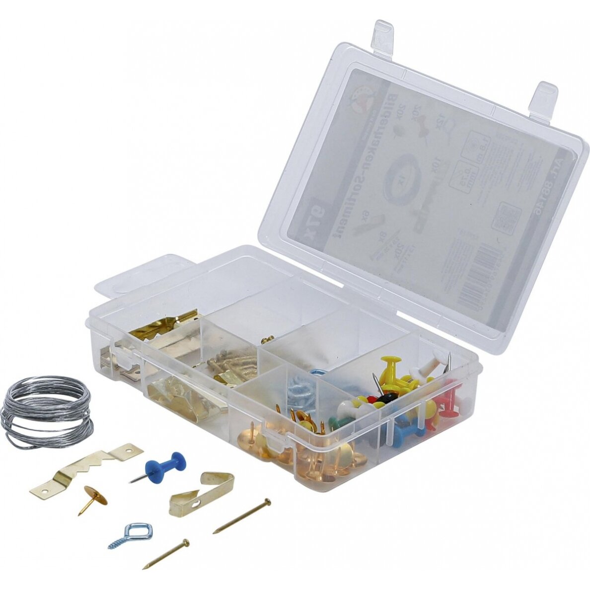 Paveikslų / foto rėmelių kabliukų asortimentas | 97 vnt. (88146) Paveikslų / foto rėmelių kabliukų asortimentas | 97 vnt. (88146)