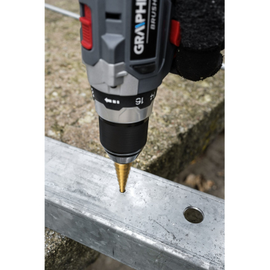 Pakopiniai grąžtai: 4-12, 4-20, 4-32 mm, alavo, 3 vnt. 1