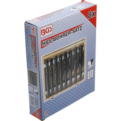 Grąžtų metalui rinkinys BGS-technic 2019, 13 - 25 mm, 8 vnt. 4 Grąžtų metalui rinkinys BGS-technic 2019, 13 - 25 mm, 8 vnt. 4