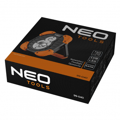 Pakraunamas prožektorius Neo tools COB, 750 + 250lm 4