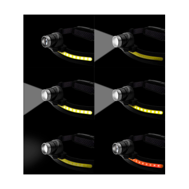 Pakraunamas žibintas ant galvos  LED 2.0   400 lm+400 lm 6