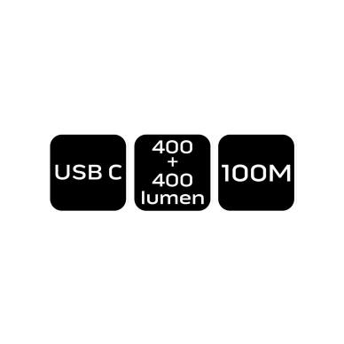 Pakraunamas žibintas ant galvos  LED 2.0   400 lm+400 lm 7
