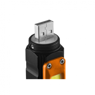 Pakraunamas žibintuvėlis Neo tools CREE XPE + COB LED, USB 300lm 2in 1 2 Pakraunamas žibintuvėlis Neo tools CREE XPE + COB LED, USB 300lm 2in 1 2