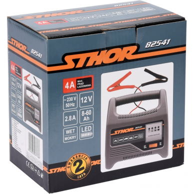 Pakrovėjas akumuliatoriams Sthor, 4A / 12V / 60 Ah, LED 2 Pakrovėjas akumuliatoriams Sthor, 4A / 12V / 60 Ah, LED 2
