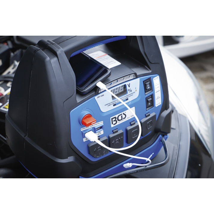 Paleidėjas pakrovėjas BGS-Technic, 12 V, 18 Ah 4 Paleidėjas pakrovėjas BGS-Technic, 12 V, 18 Ah 4