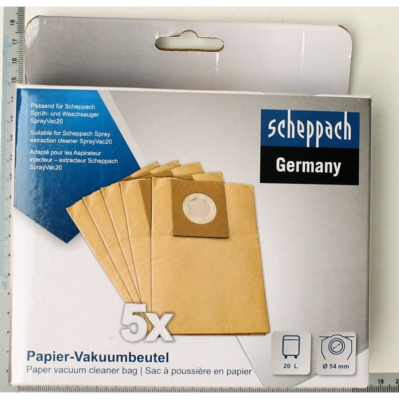 Paper vacuum cleaner bag SprayVac20, Scheppach Paper vacuum cleaner bag SprayVac20, Scheppach