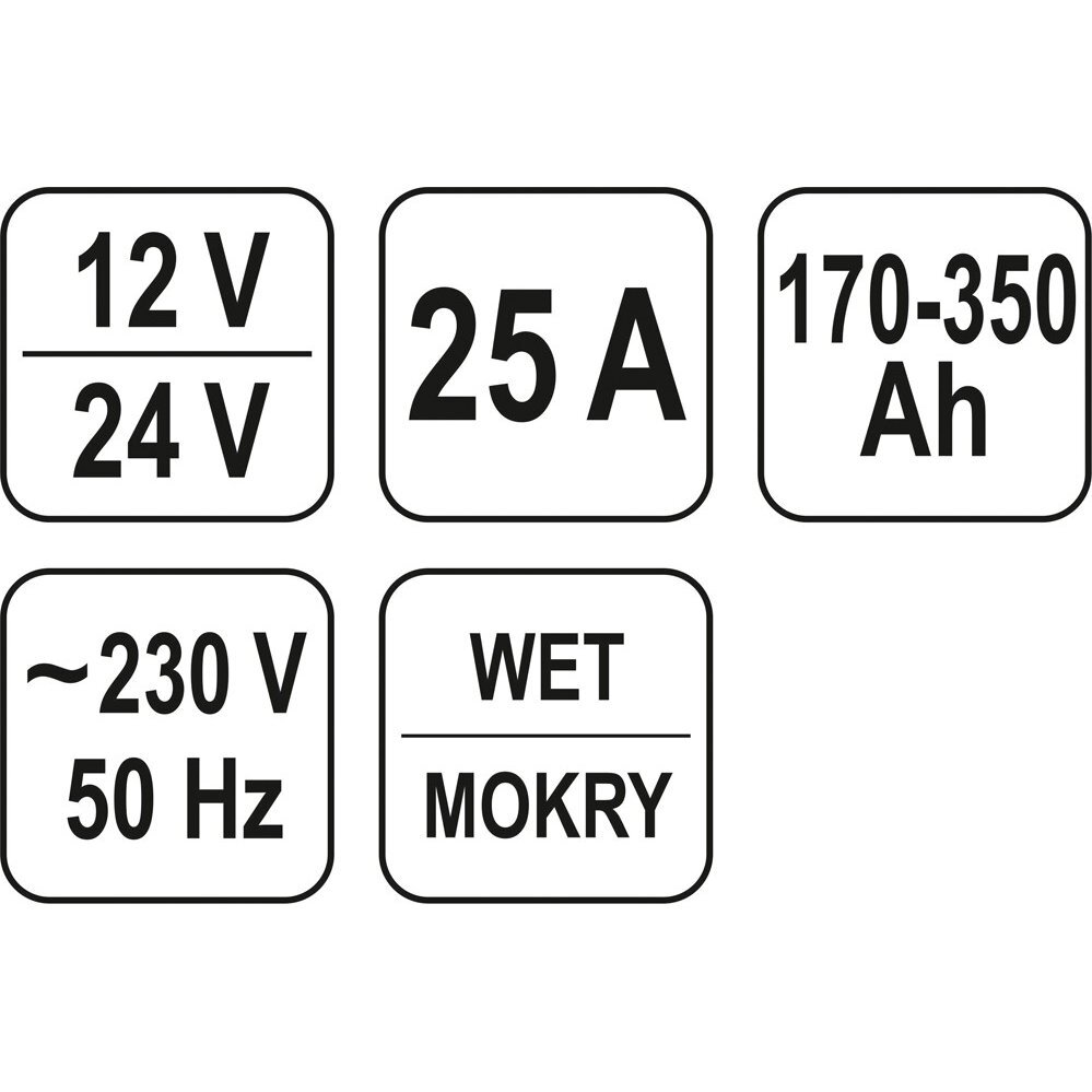 Pakrovėjas/paleidėjas YATO 12/24V, START / BOST 30A, 350 Ah (YT-8305) 2 Pakrovėjas/paleidėjas YATO 12/24V, START / BOST 30A, 350 Ah (YT-8305) 2