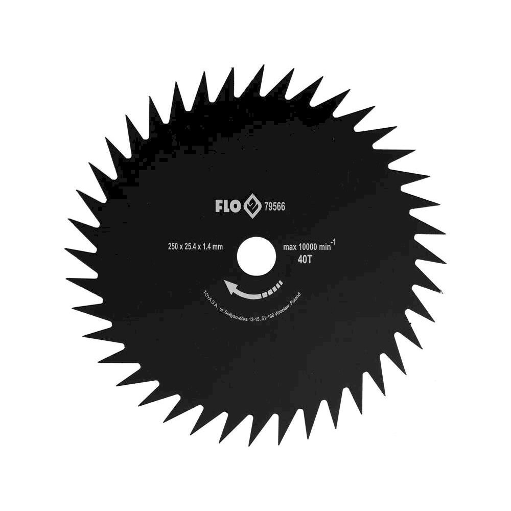 Peilis trimeriui / žoliapjovei | 40 dantukų | 250 mm / 25,4 mm (79566) Peilis trimeriui / žoliapjovei | 40 dantukų | 250 mm / 25,4 mm (79566)