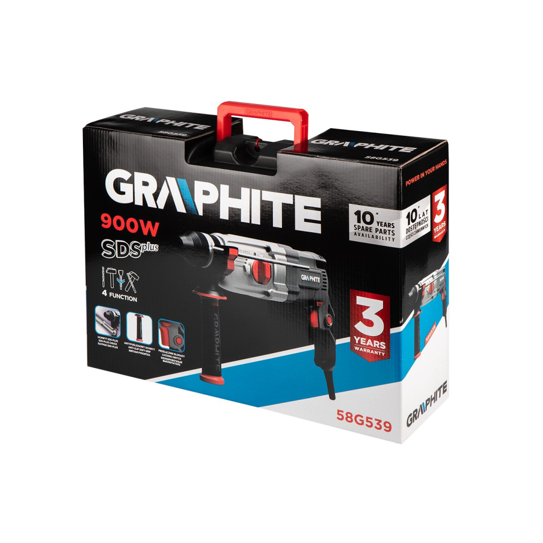 Perforatorius GRAPHITE 58G539, SDS+ 900W, lagamine 1 Perforatorius GRAPHITE 58G539, SDS+ 900W, lagamine 1