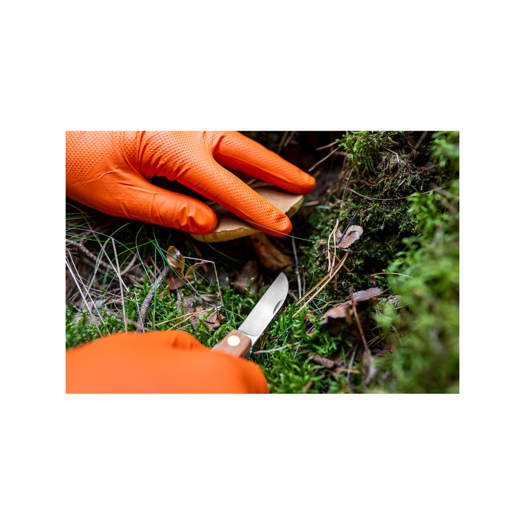 Perforuotos nitrilo pirštinės, oranžinės, 50 vienetų, XL dydis 4 Perforuotos nitrilo pirštinės, oranžinės, 50 vienetų, XL dydis 4