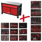 Performanceplus workshop tool trolley set P45 with 950 tools, KS Tools