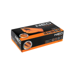 Perforuotos nitrilo pirštinės, oranžinės, 50 vienetų, L dydis