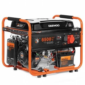 Benzininis generatorius DAEWOO GDA 7500E-3, 6.0kW