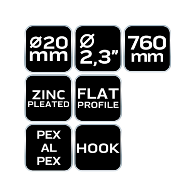 PEX pipe bending spring 20 x 760 mm 6 PEX pipe bending spring 20 x 760 mm 6