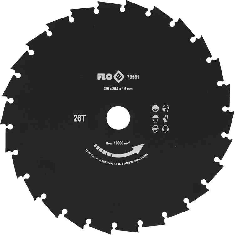 Peilis trimeriui / žoliapjovei | 26 T | 250 mm / 25,4 mm (79561) Peilis trimeriui / žoliapjovei | 26 T | 250 mm / 25,4 mm (79561)