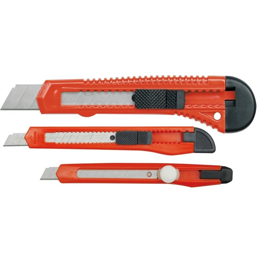 Peiliukų laužomomis geležtėmis rinkinys | 3 vnt. (76230) Peiliukų laužomomis geležtėmis rinkinys | 3 vnt. (76230)