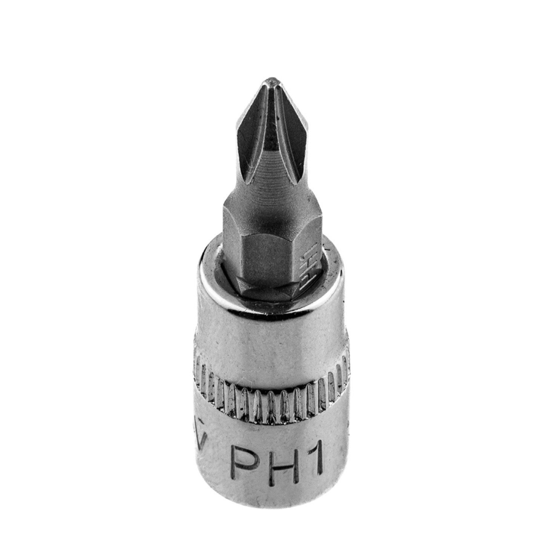 PH1 atsuktuvo antgalis su 1/4" galvutė, trumpas, 37 mm 2 PH1 atsuktuvo antgalis su 1/4" galvutė, trumpas, 37 mm 2