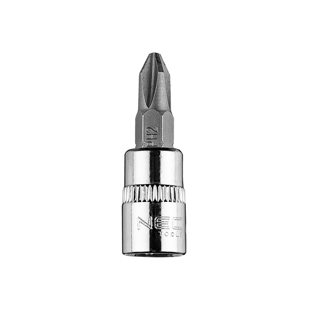 PH2 atsuktuvo antgalis su 1/4" galvutė, trumpas, 37 mm