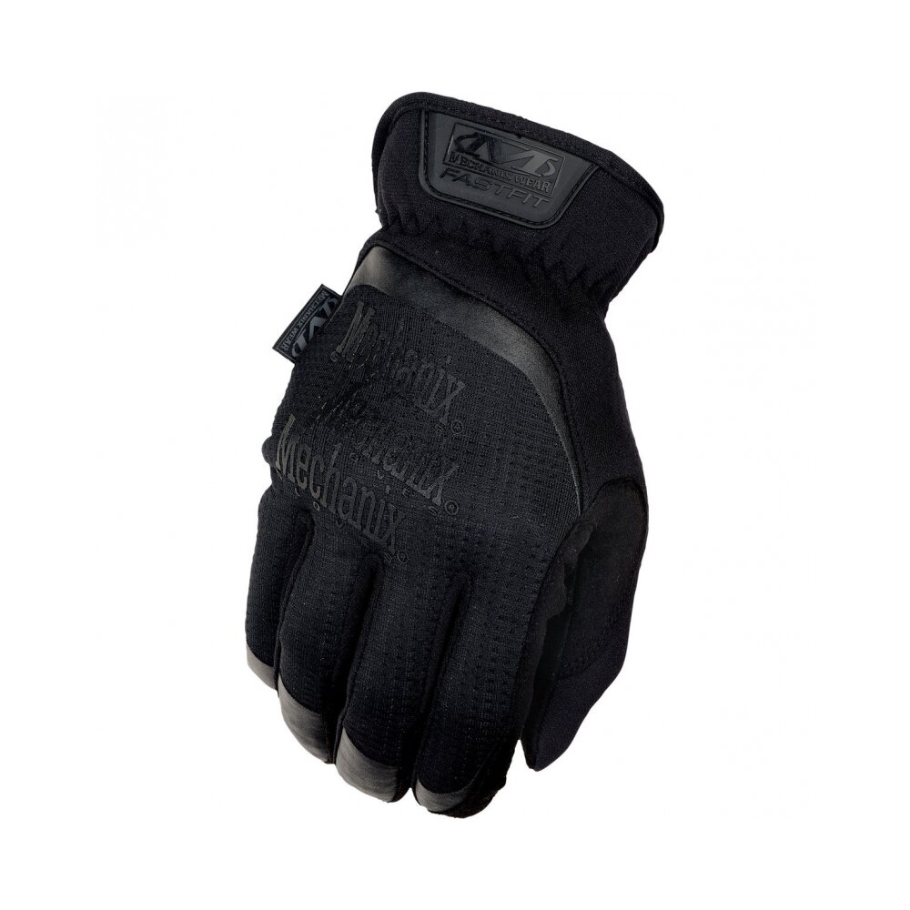 Pirštinės Mechanix FastFit® juodos, S dydis. Rauktas rankogalis, 0.6 mm dirbtinė oda, TrekDry®, touchscreen technologija