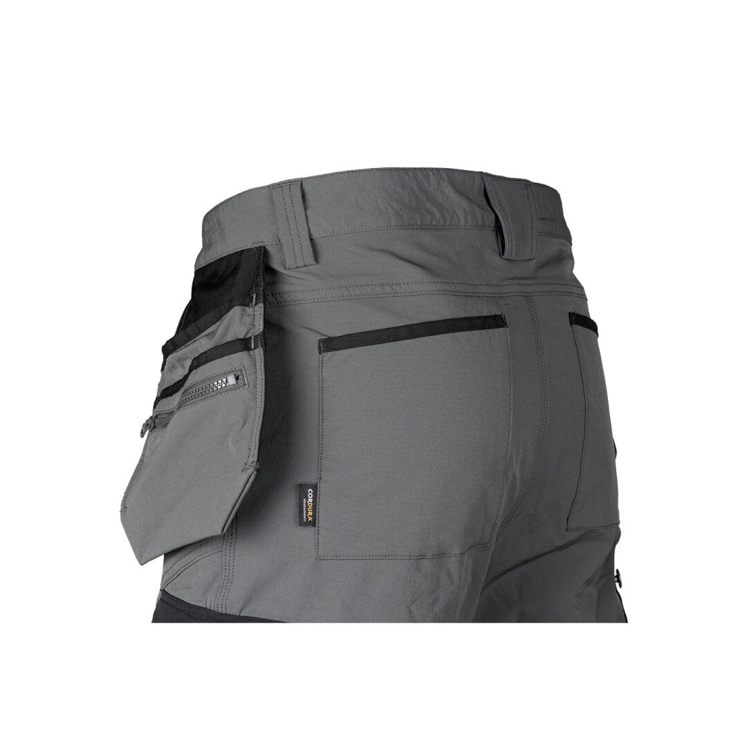 Pilkos/juodos, „Mix&Match“ darbo kelnės, 4 kryptimis tempiamos, dydis L 2