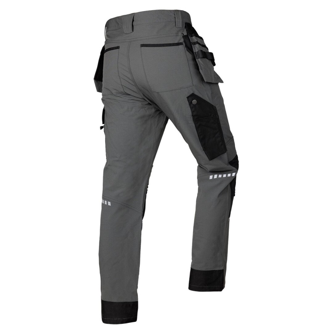 Pilkos/juodos, „Mix&Match“ darbo kelnės, 4 kryptimis tempiamos, dydis XXL 1 Pilkos/juodos, „Mix&Match“ darbo kelnės, 4 kryptimis tempiamos, dydis XXL 1