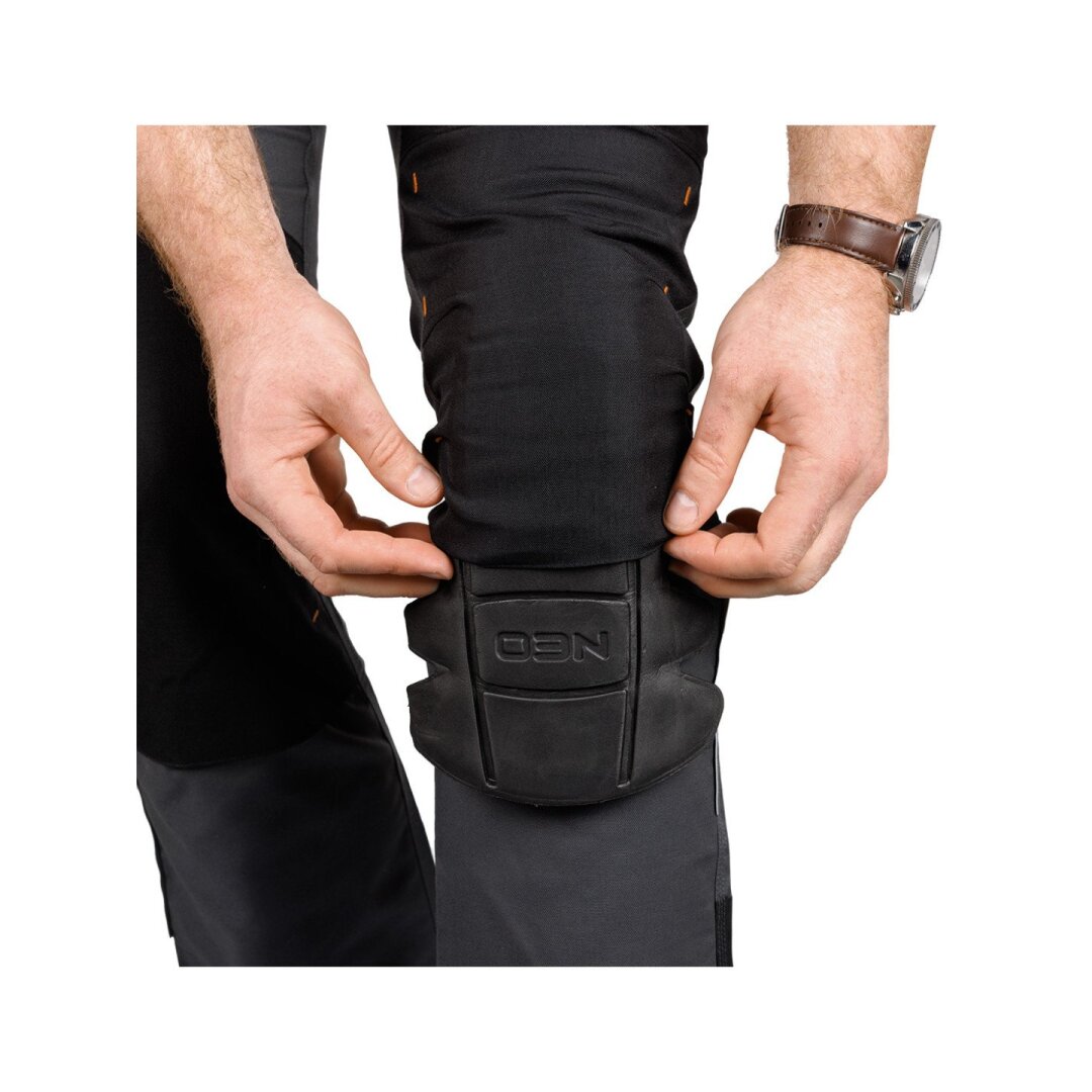 Pilkos/juodos spalvos „Mix&Match“ darbo kelnės, drobė, sutvirtintos „Cordura“ medžiaga, dydis XL 7