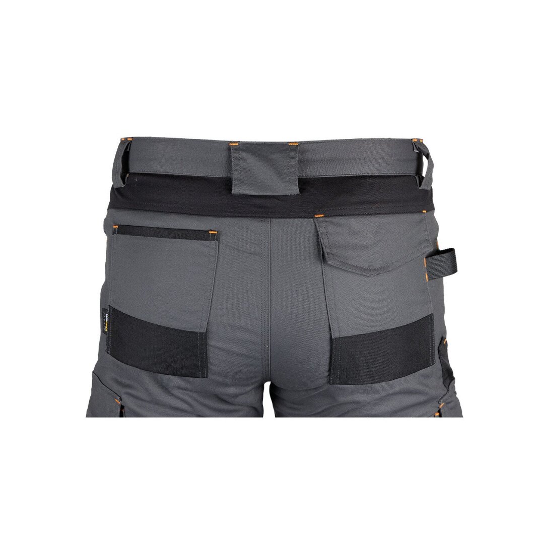 Pilkos/juodos spalvos „Mix&Match“ darbo kelnės, drobė, sutvirtintos „Cordura“ medžiaga, dydis XXL 2