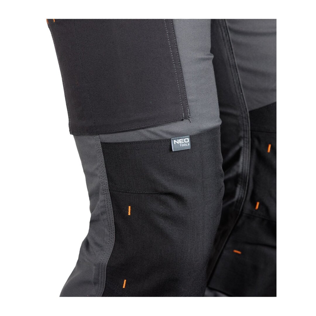 Pilkos/juodos spalvos „Mix&Match“ darbo kelnės, drobė, sutvirtintos „Cordura“ medžiaga, dydis XXXL 7