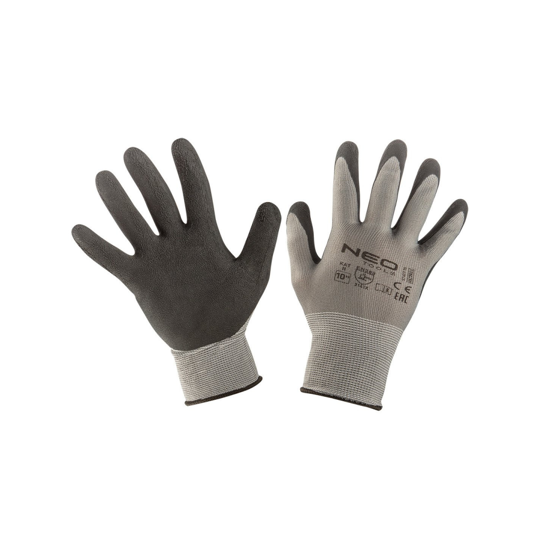 Pirštinės darbinės, latex coated nylon(foam), 3141X, dydis 10