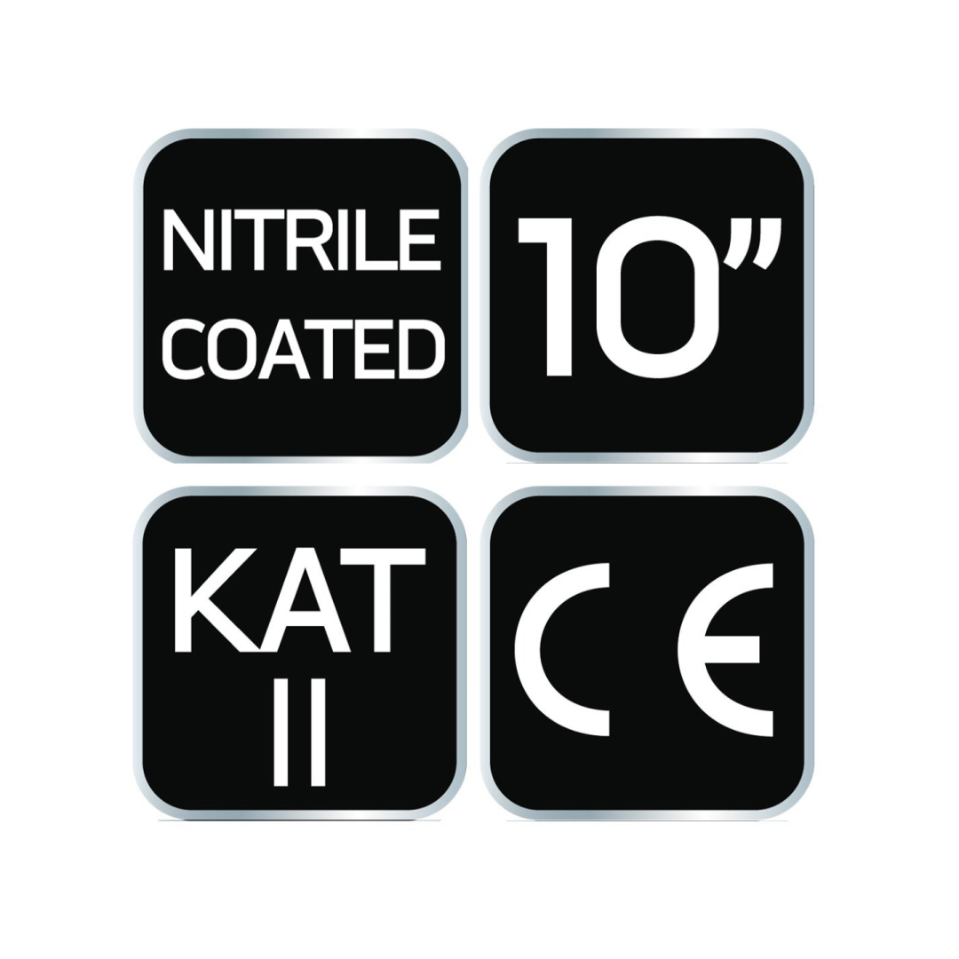 Pirštinės darbinės, nitrile coated nylon, 4131X, dydis 10 8