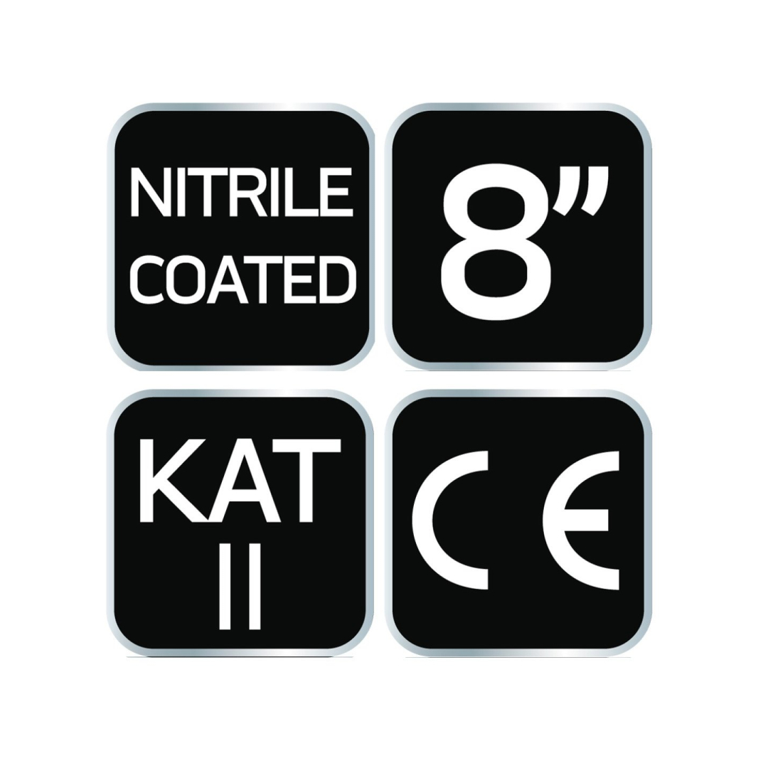 Pirštinės darbinės, nitrile coated nylon, 4131X, dydis 8 8