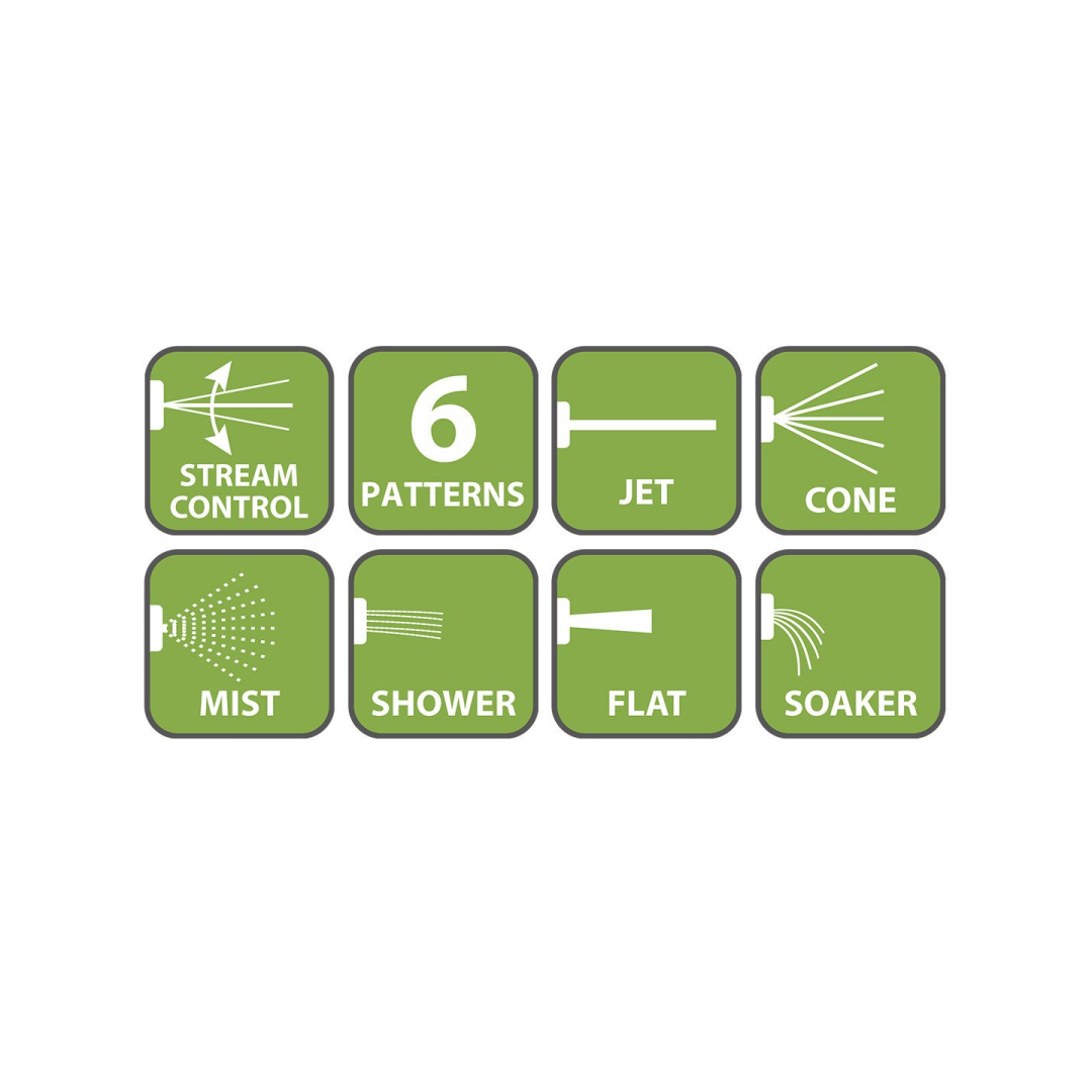 Pistoletinis purkštuvas su 6 funkcijomis 7