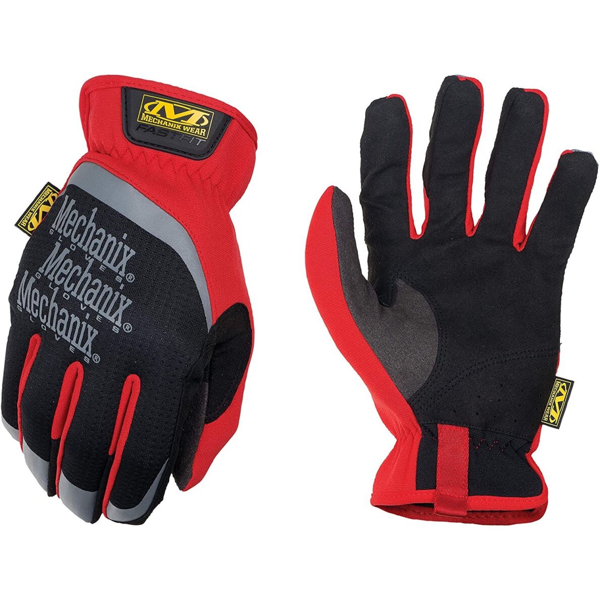 Pirštinės Mechanix FastFit® XXL dydis. Raudonos. Rauktas rankogalis, dirbtinė oda, TrekDry® Pirštinės Mechanix FastFit® XXL dydis. Raudonos. Rauktas rankogalis, dirbtinė oda, TrekDry®